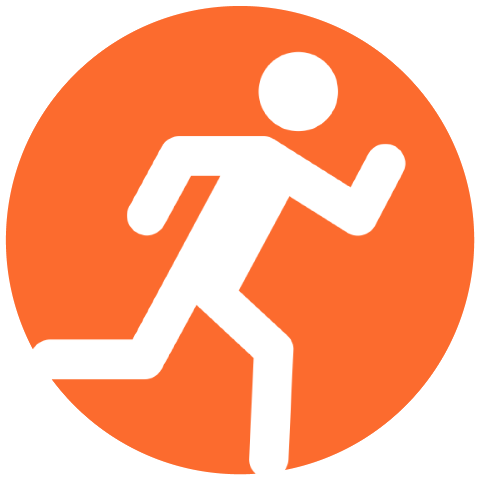 physical activity icon of person running