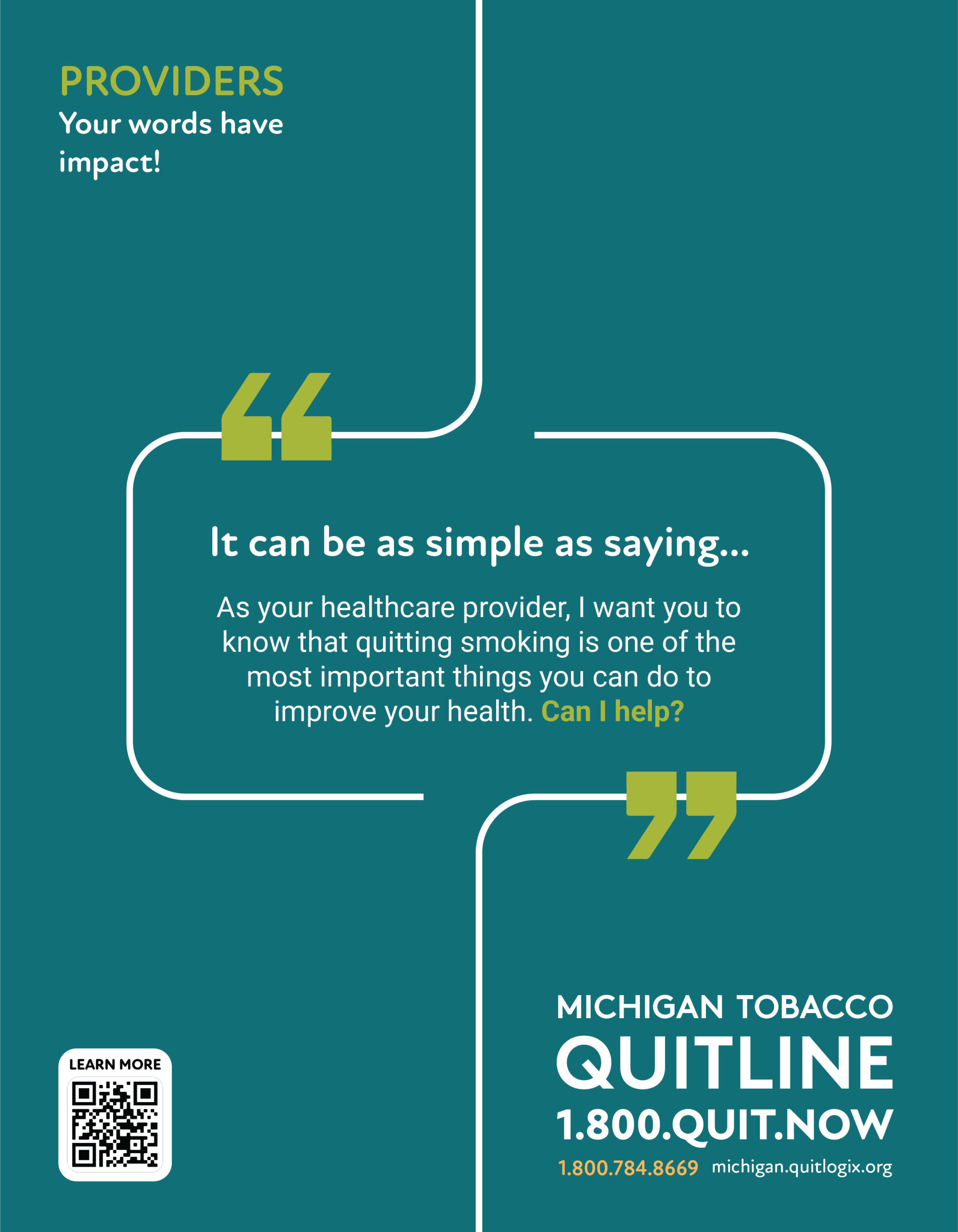 Your words have impact: Provider Facing Poster #2